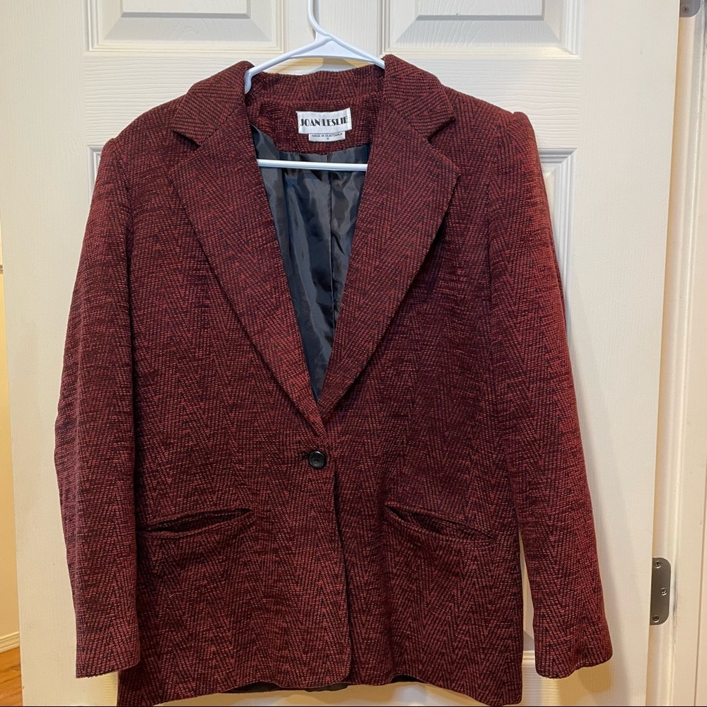 Red and Black Joan Leslie Blazer